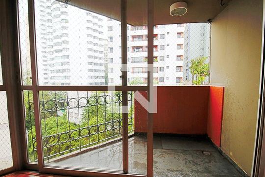 Varanda da Sala de apartamento à venda com 1 quarto, 45m² em Real Parque, São Paulo