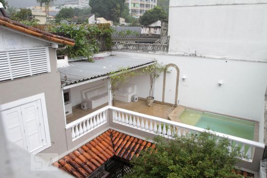 Área externa - Piscina - Vista do Banheiro do 3º Andar de casa à venda com 4 quartos, 400m² em Gávea, Rio de Janeiro