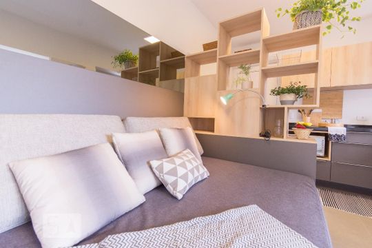Detalhe - Quarto de kitnet/studio à venda com 1 quarto, 22m² em Mercês, Curitiba