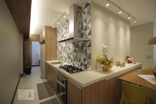 Cozinha de apartamento à venda com 2 quartos, 73m² em Sul (Águas Claras), Brasília