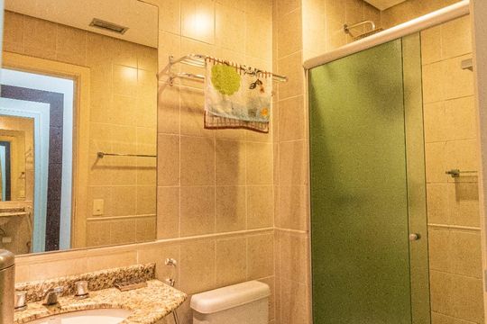 Banheiro de kitnet/studio à venda com 1 quarto, 18m² em Santa Paula, São Caetano do Sul