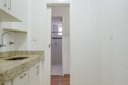 Cozinha de apartamento para alugar com 2 quartos, 63m² em Cidade Jardim, Belo Horizonte