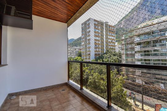 Varanda da Sala de apartamento para alugar com 1 quarto, 65m² em Jardim Botânico, Rio de Janeiro