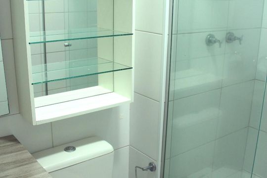 Banheiro do Quarto 2 de apartamento à venda com 2 quartos, 55m² em Vila Guarani (z Sul), São Paulo