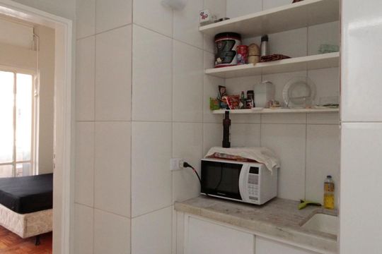 Cozinha de apartamento à venda com 1 quarto, 45m² em Campos Elíseos, São Paulo
