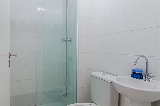 Banheiro de apartamento à venda com 1 quarto, 35m² em Quinta da Paineira, São Paulo
