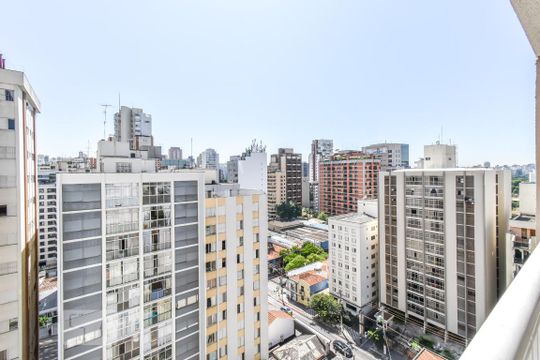 Varanda Suíte e Quarto - Vista de apartamento à venda com 2 quartos, 65m² em Pinheiros, São Paulo