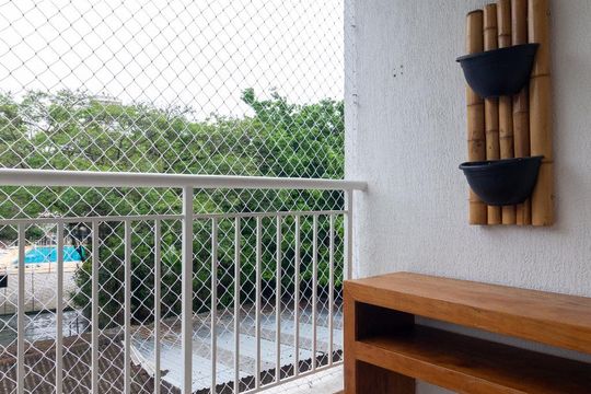 Varanda de apartamento à venda com 2 quartos, 60m² em Santo Amaro, São Paulo