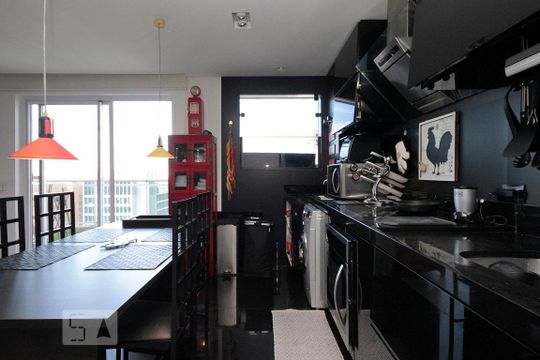 Cozinha de apartamento para alugar com 1 quarto, 105m² em Cerqueira César, São Paulo