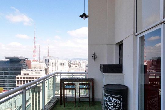 Varanda de apartamento à venda com 1 quarto, 105m² em Cerqueira César, São Paulo