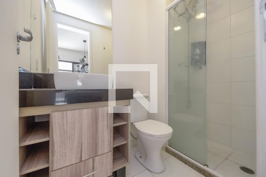 Banheiro de apartamento à venda com 1 quarto, 43m² em Santa Cecília, São Paulo