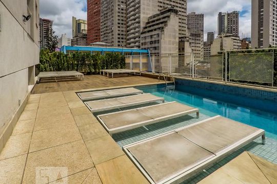 Área comum - Piscina de apartamento para alugar com 1 quarto, 37m² em Liberdade, São Paulo