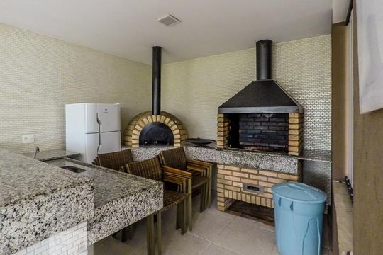 Área comum - Churrasqueira de apartamento para alugar com 1 quarto, 37m² em Liberdade, São Paulo