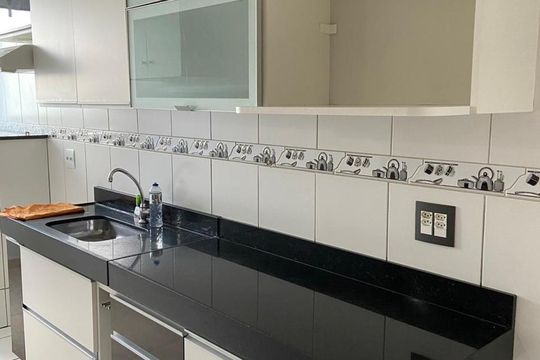 cozinha de apartamento à venda com 2 quartos, 55m² em São Bernardo, Campinas