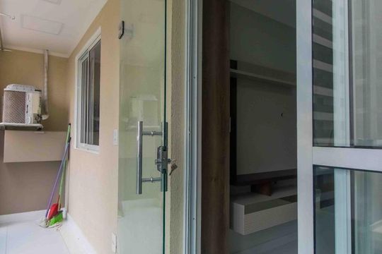 Varanda da Sala de apartamento à venda com 1 quarto, 40m² em Sul (águas Claras), Brasília