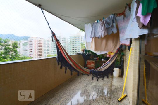Varanda da Sala de apartamento à venda com 3 quartos, 120m² em Barra da Tijuca, Rio de Janeiro