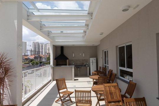Área comum - Churrasqueira de apartamento para alugar com 1 quarto, 38m² em Brás, São Paulo