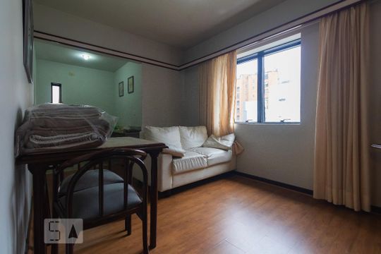 Sala de apartamento à venda com 1 quarto, 40m² em Cidade Monções, São Paulo