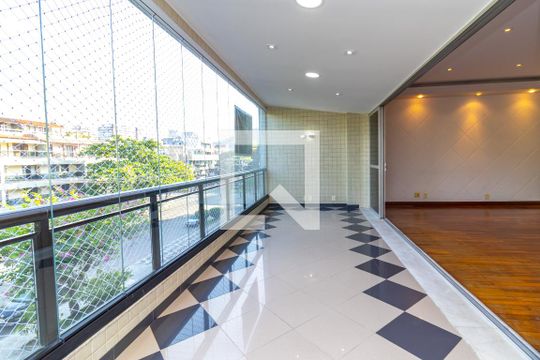 Varanda da Sala de apartamento para alugar com 3 quartos, 160m² em Barra da Tijuca, Rio de Janeiro