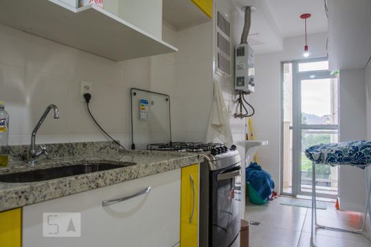 Sala/Cozinha de apartamento à venda com 1 quarto, 45m² em Centro, Rio de Janeiro