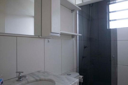 banheiro de apartamento para alugar com 2 quartos, 45m² em Vila Carminha, Campinas