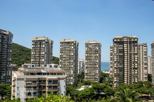 Vista da Sala de casa à venda com 4 quartos, 152m² em São Conrado, Rio de Janeiro
