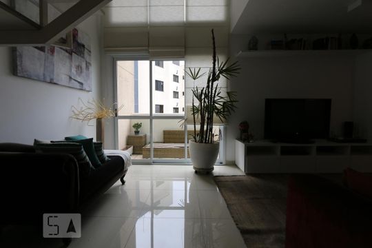 sala de apartamento para alugar com 2 quartos, 88m² em Vila Andrade, São Paulo