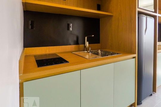Cozinha de apartamento à venda com 1 quarto, 39m² em Liberdade, São Paulo
