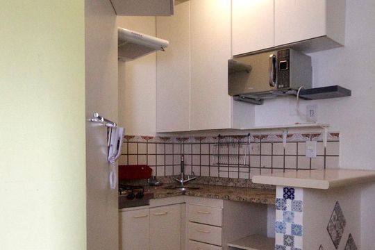 Cozinha de apartamento à venda com 1 quarto, 28m² em Consolação, São Paulo