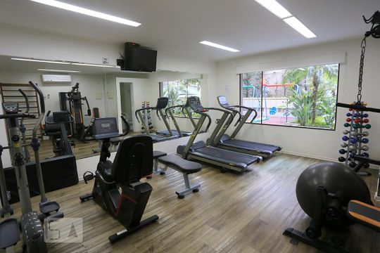 Área comum - Academia de apartamento para alugar com 2 quartos, 55m² em Brooklin Paulista, São Paulo