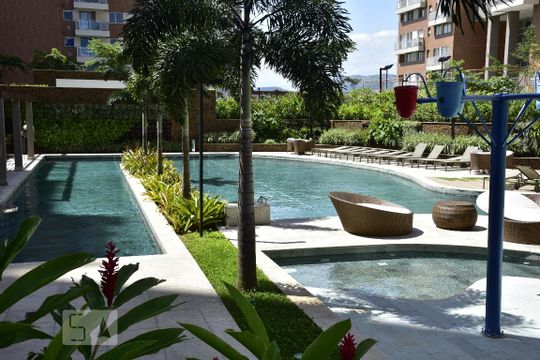Área comum - Piscina de apartamento para alugar com 1 quarto, 65m² em Barra da Tijuca, Rio de Janeiro