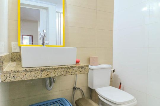 Banheiro Social de apartamento à venda com 2 quartos, 60m² em Taquara, Rio de Janeiro