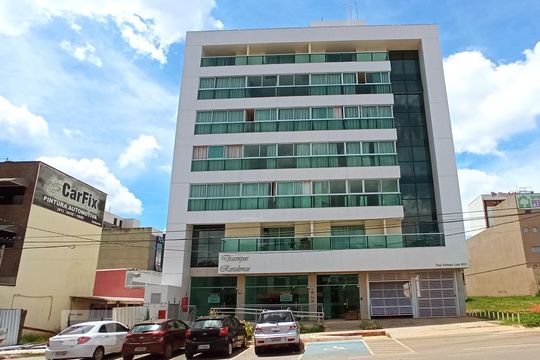 Fachada de apartamento para alugar com 1 quarto, 35m² em Sul (águas Claras), Brasília