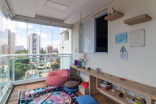 Varanda de apartamento para alugar com 2 quartos, 76m² em Jardim Santo Amaro, São Paulo