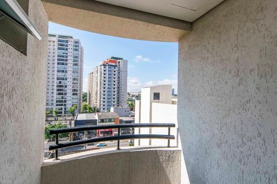 Varanda  de kitnet/studio à venda com 1 quarto, 50m² em Centro, Santo André