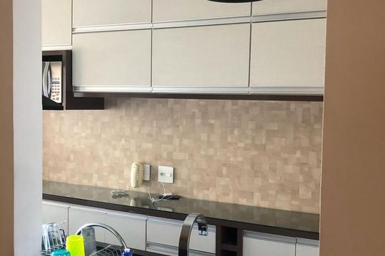 cozinha de apartamento para alugar com 2 quartos, 65m² em Residencial Parque da Fazenda, Campinas