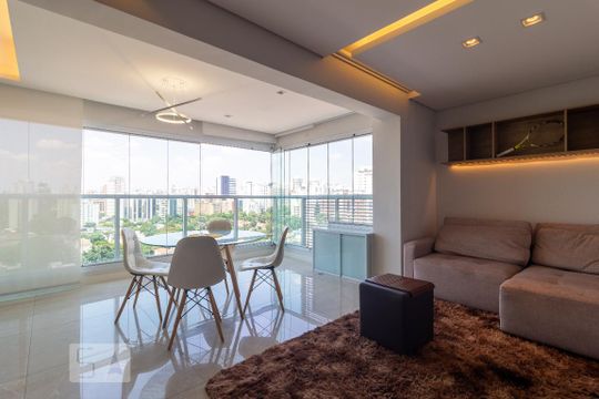 Sala de apartamento à venda com 2 quartos, 58m² em Brooklin Paulista, São Paulo