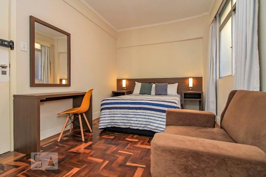 Dormitório- Suite  de kitnet/studio à venda com 1 quarto, 20m² em Centro Histórico, Porto Alegre