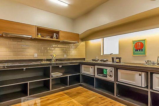 Cozinha de kitnet/studio à venda com 1 quarto, 20m² em Centro Histórico, Porto Alegre