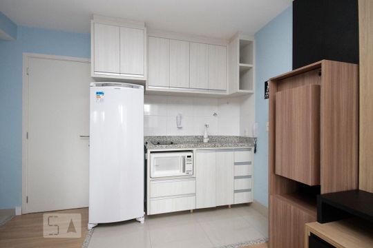 Cozinha de kitnet/studio à venda com 1 quarto, 37m² em Consolação, São Paulo