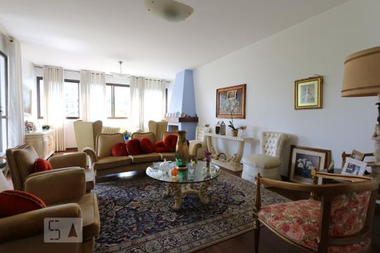 sala de apartamento à venda com 4 quartos, 205m² em Vila Suzana, São Paulo