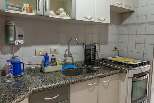 Cozinha de apartamento à venda com 2 quartos, 55m² em Vila Campestre, São Paulo
