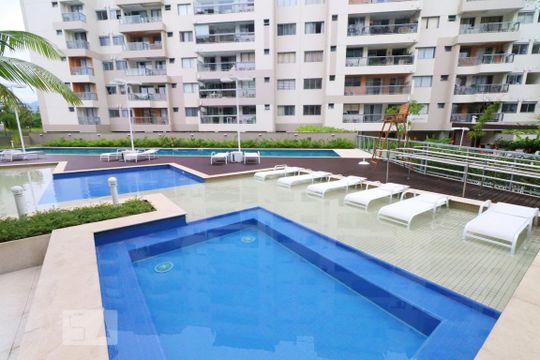 Área comum - Piscina de apartamento para alugar com 2 quartos, 83m² em Recreio dos Bandeirantes, Rio de Janeiro