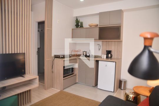 Sala/Cozinha de apartamento à venda com 1 quarto, 36m² em Bela Vista, São Paulo