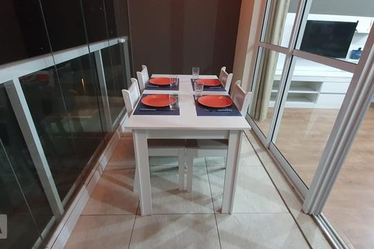 Varanda da Sala de kitnet/studio à venda com 1 quarto, 35m² em Real Parque, São Paulo