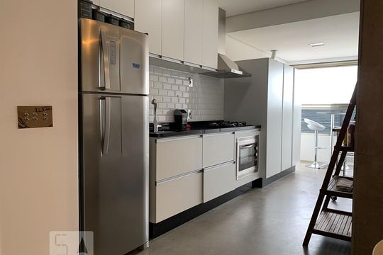 Cozinha de apartamento para alugar com 1 quarto, 70m² em Centro, Campinas