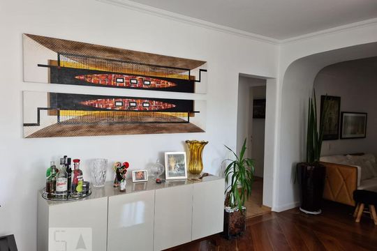 Sala de apartamento para alugar com 3 quartos, 95m² em Cidade Monções, São Paulo