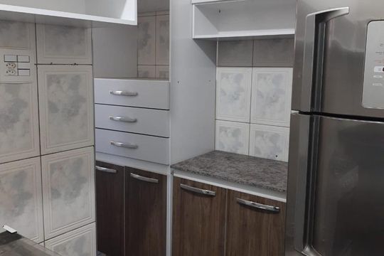 Cozinha de apartamento à venda com 1 quarto, 32m² em Liberdade, São Paulo