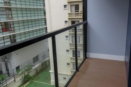 Varanda  de apartamento para alugar com 1 quarto, 34m² em Vila Olímpia, São Paulo