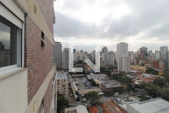 Vista da Varanda de kitnet/studio à venda com 1 quarto, 43m² em Vila Olímpia, São Paulo